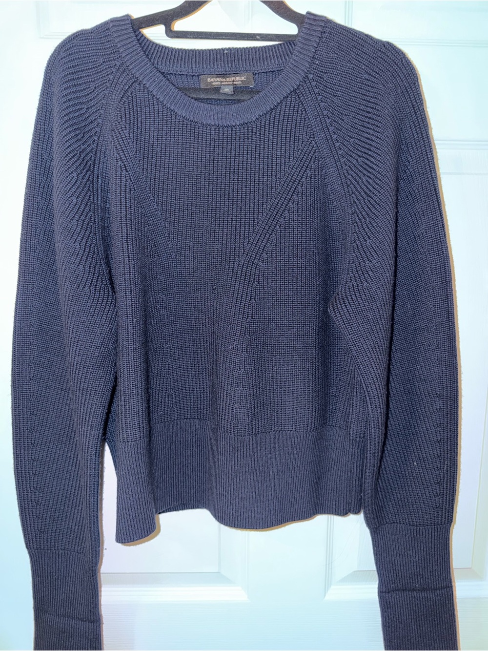 Banana Republic Men's Dark Navy Crewneck Knit Pullover